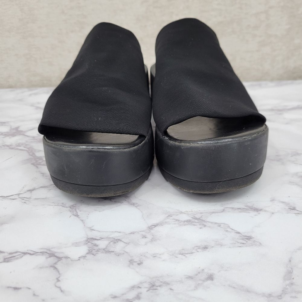 Faded Glory Vintage Y2K Women's Black Platform Slide Sandals - Picture 5 of 11